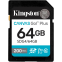 Atmiņas kartes Kingston Canvas Go Plus Gen4 64GB Black (SDG4/64GB)