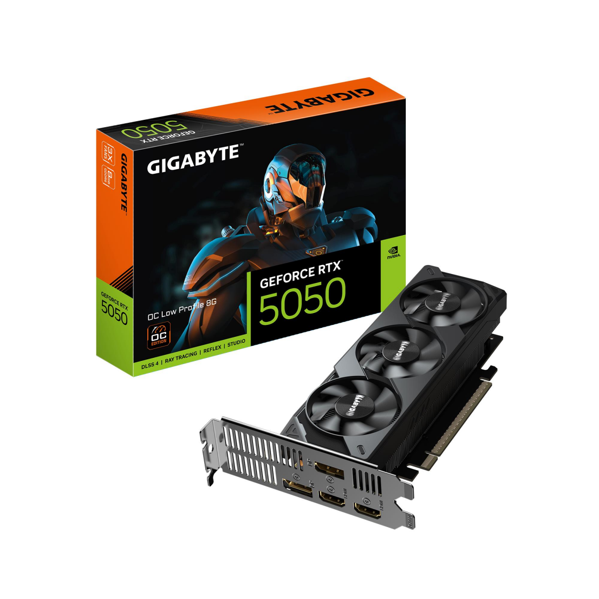 Videokarte Gigabyte GeForce RTX 5050 LOW PROFILE 8G OC 8GB GDDR6 Black (GV-N5050OC-8GL)
