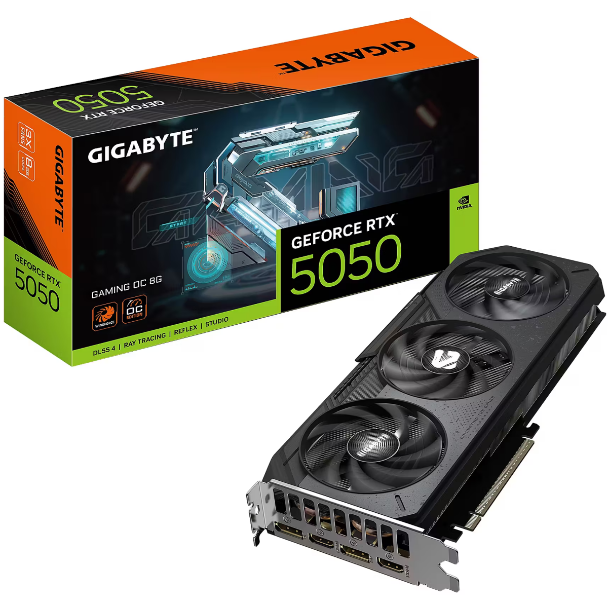Videokarte GIGABYTE GeForce RTX 5050 GAMING OC 8G (GV-N5050GAMING OC-8GD)
