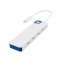 USB centrmezgls Hyper HyperDrive Flex 4 Port USB-C Combo Hub, Blue (HD5200BUGL)