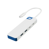 USB centrmezgls Hyper HyperDrive Flex 4 Port USB-C Hub, Blue (HD5201BUGL)