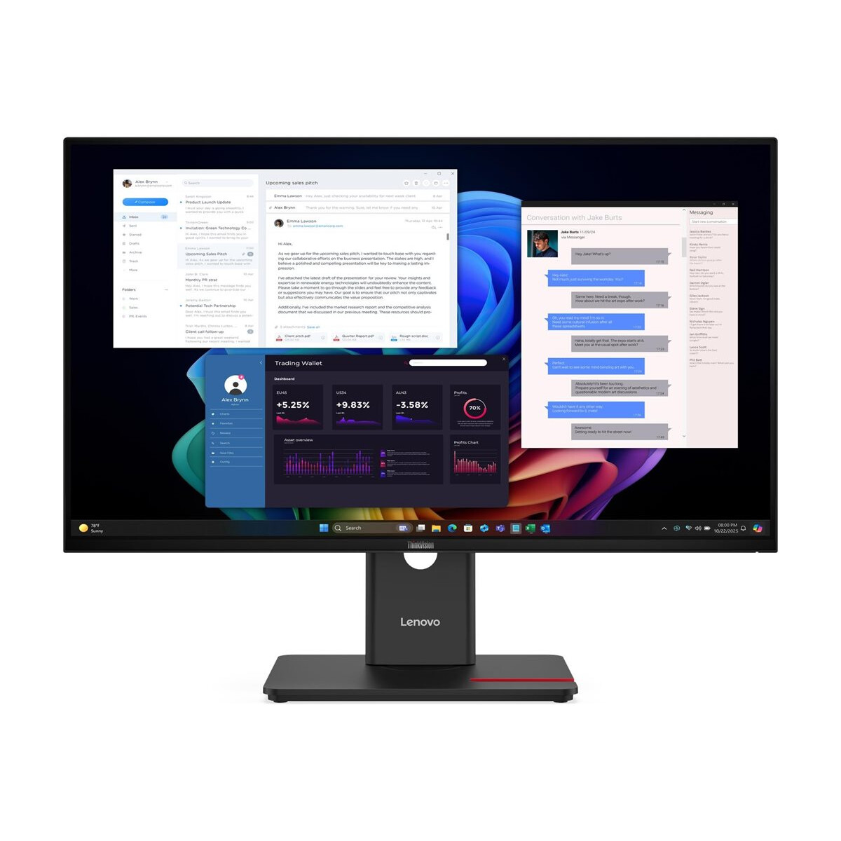 Monitors Lenovo ThinkVision T27UD-40 (64AFGAT2EU)