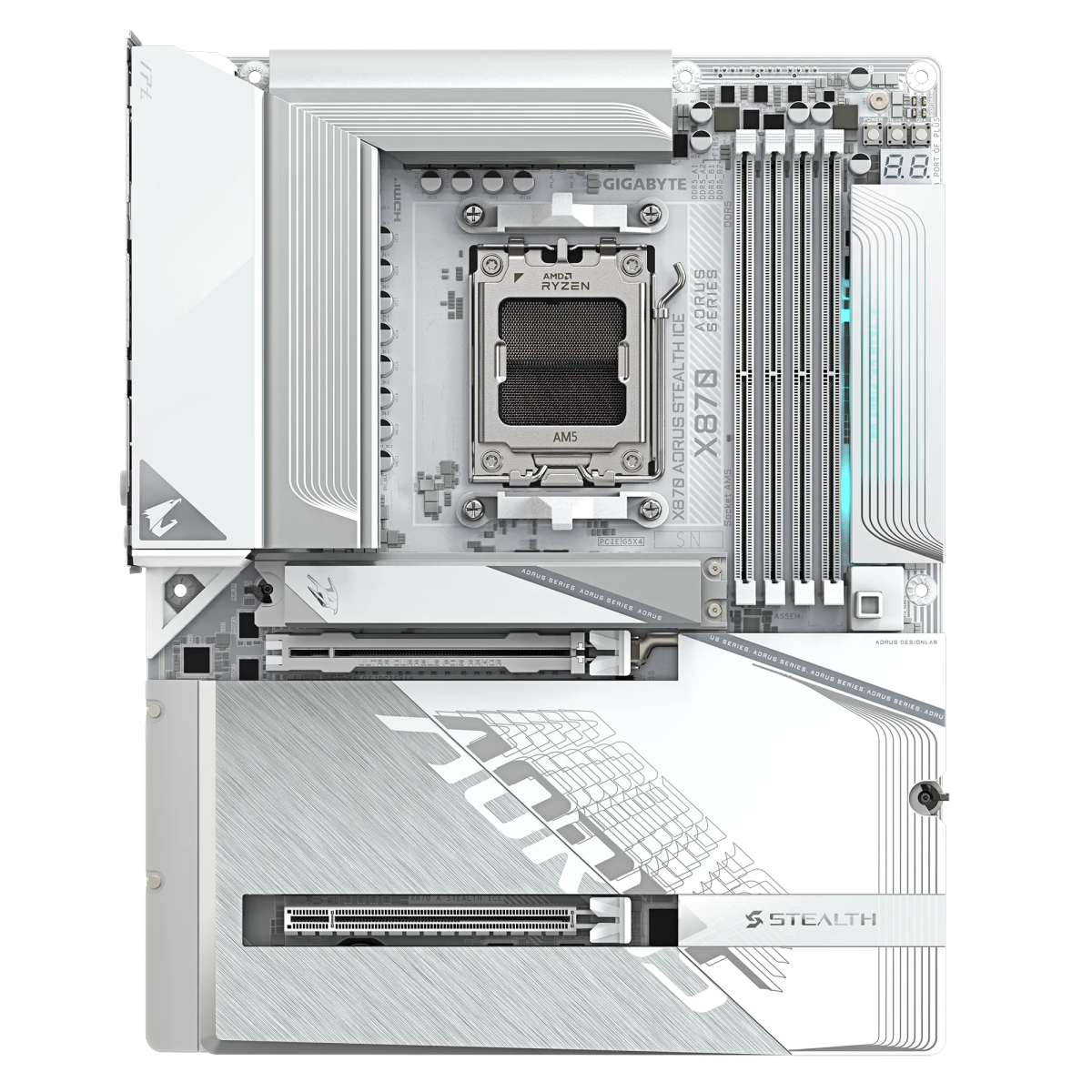 Pamatplate Gigabyte X870 A STEALTH ICE White - foto 2
