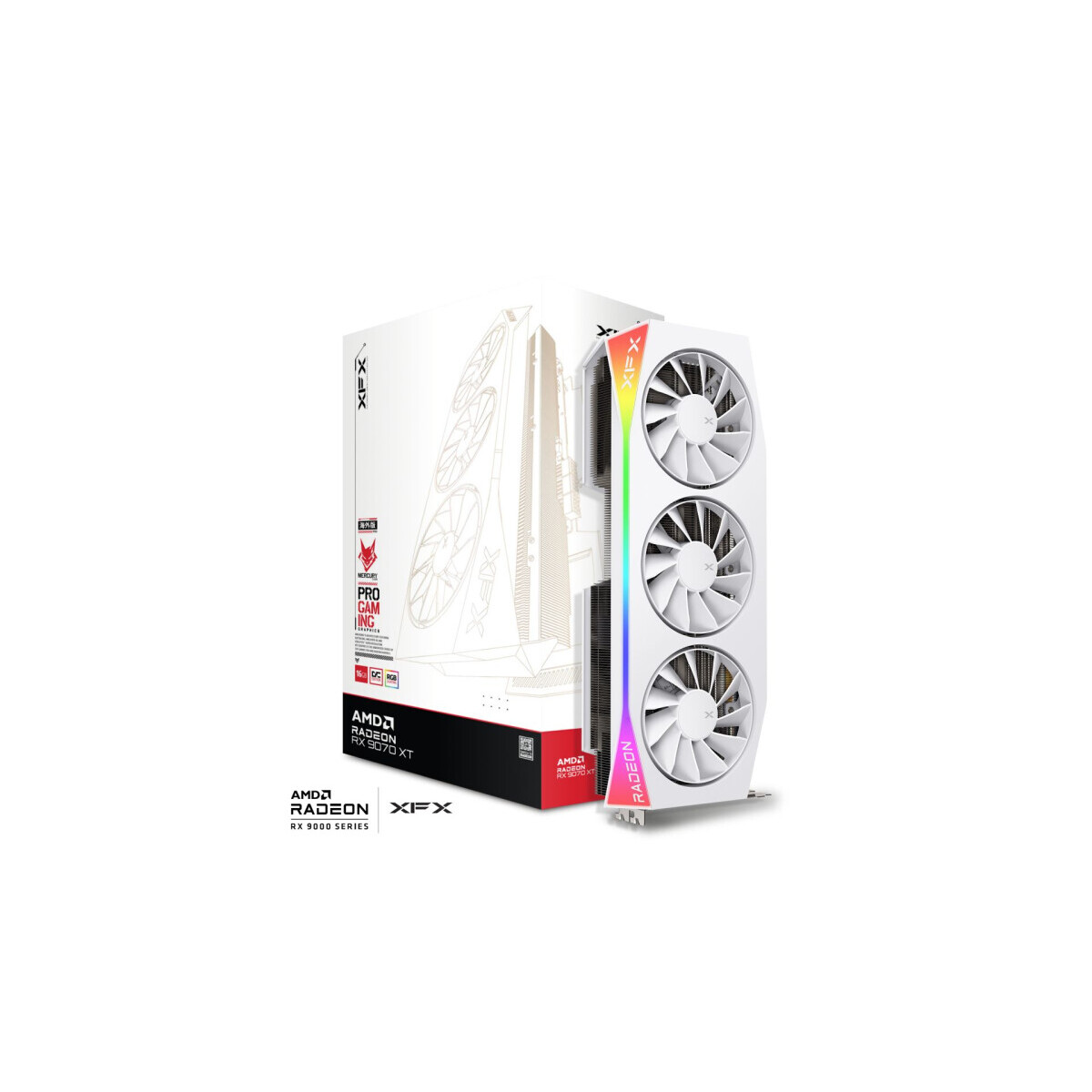 Videokarte XFX Mercury RX 9070XT OC 16GB (RX-97TRGBBW9) - foto 4