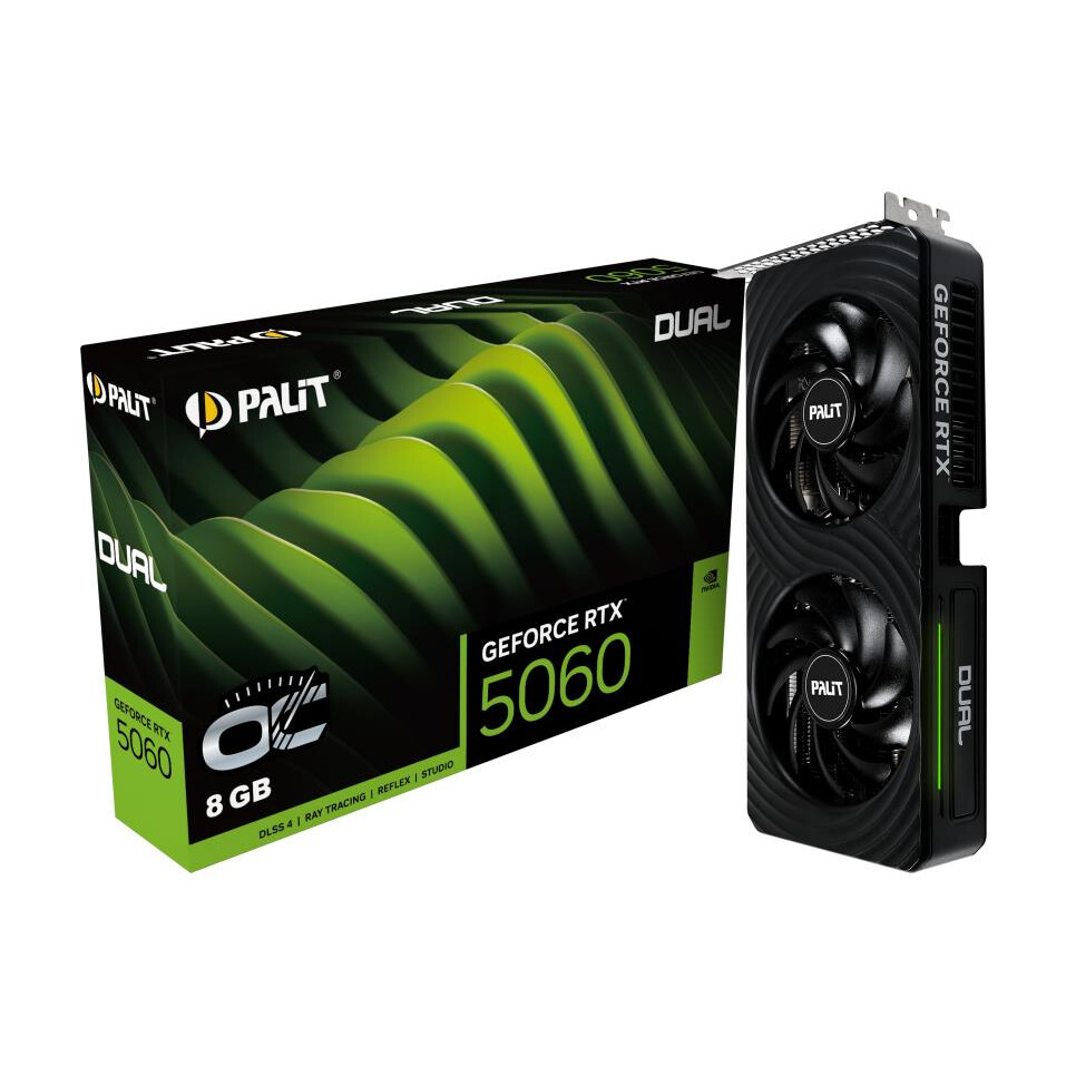 Videokarte Palit GeForce RTX 5060 Dual OC 8 GB GDDR7 Black (NE75060S19P1-GB2063D) - foto 5