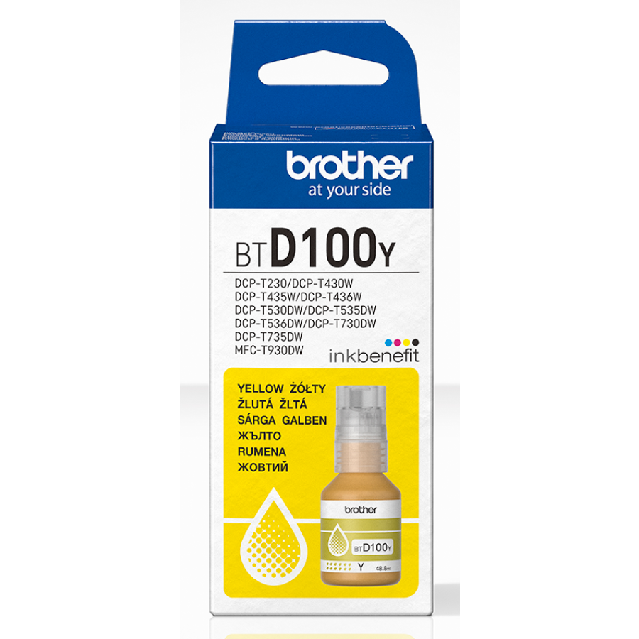 Kārtridžs BROTHER BTD100Y YELLOW INK BOTTLE - 5000 PAGES