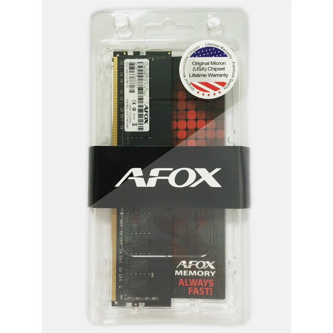 Operatīvā atmiņa AFOX DDR4 4GB 3200MHz CL22 (AFLD44PK1P)