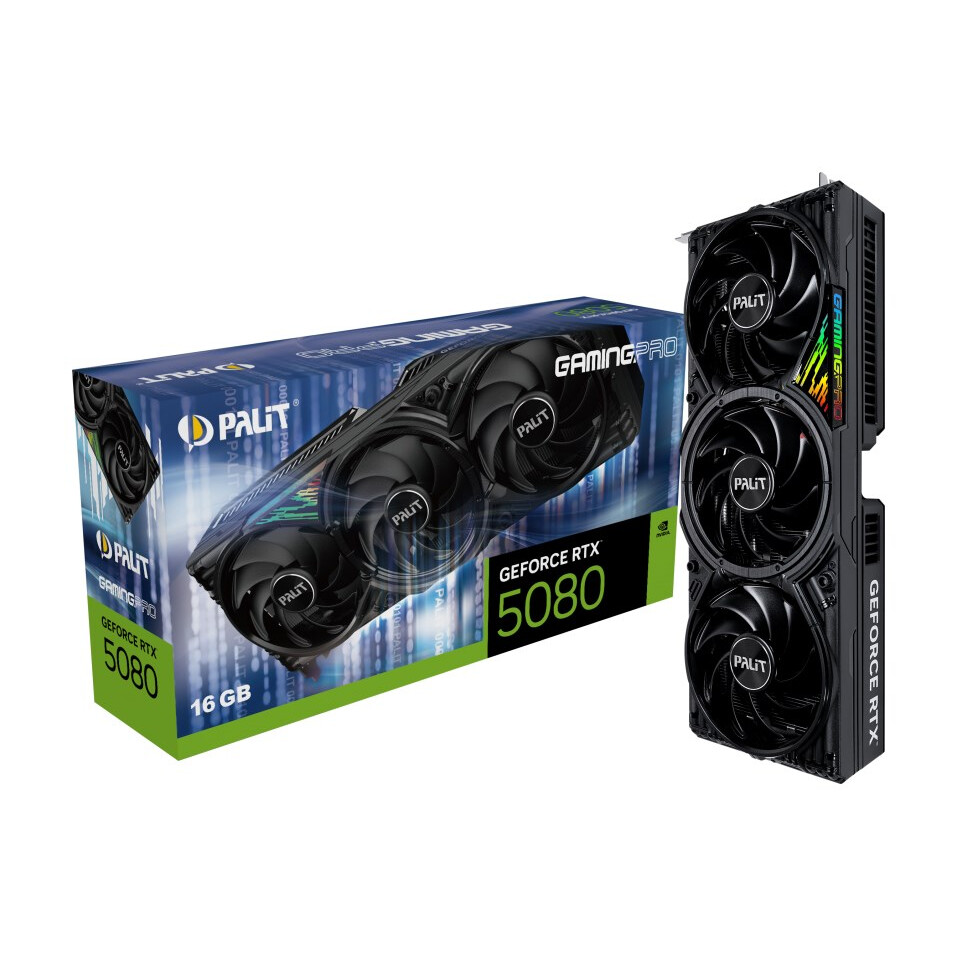 Videokarte Palit GeForce RTX 5080 GamingPro NVIDIA 16 GB GDDR7 (NE75080019T2-GB2031A) - foto 5