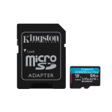 Atmiņas karte Kingston Technology 64GB Canvas Go Plus Black (SDCG4/64GB)