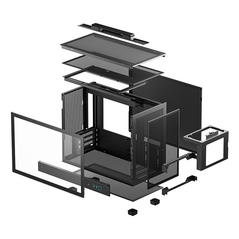 Datoru korpuss DeepCool CH160 PLUS SFF Black (R-CH160-BKNGM0-G) - foto 3