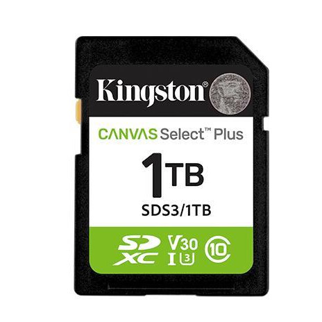 Atmiņas kartes Kingston’s Canvas Select Plus SD  SDS3/1TB