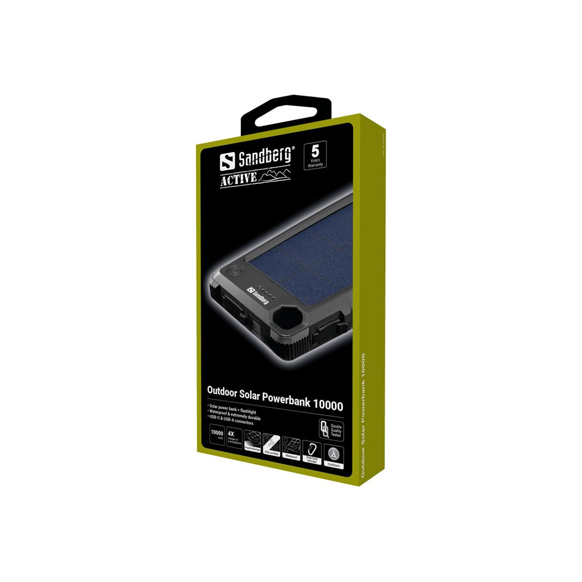 Ārējais akumulators SANDBERG Outdoor Solar Powerbank 10000 (420-53)