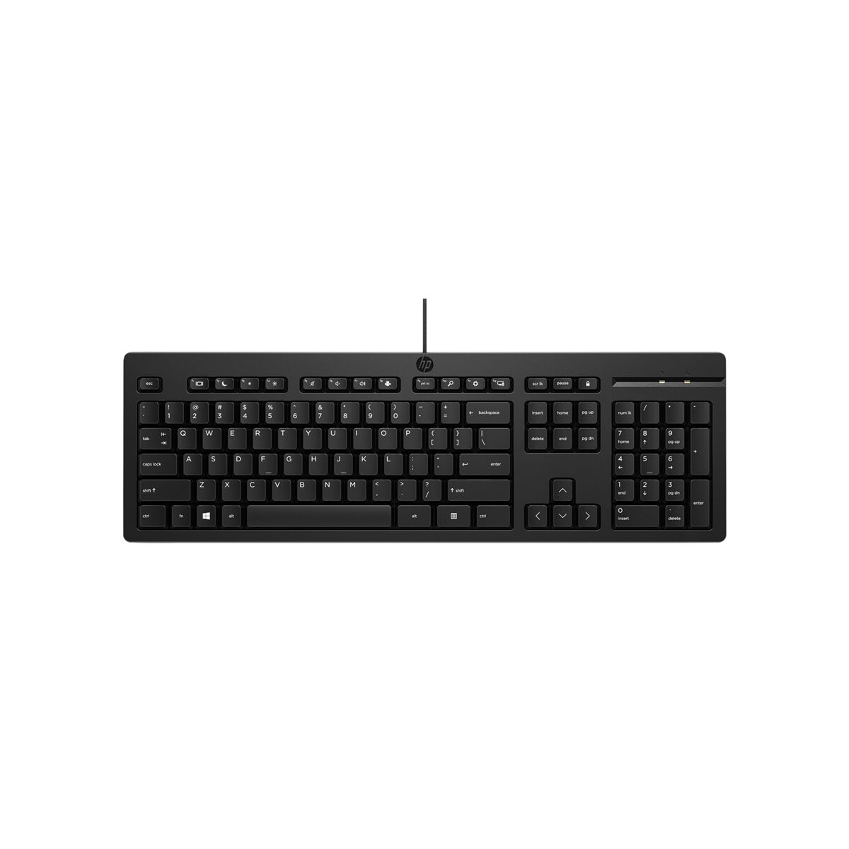 Tastatūra HP 125 G2 USB Wired Keyboard Black RUS (AY2Y7AA)
