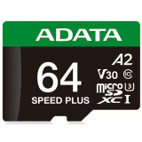 Atmiņas kartes ADATA MEMORY MICRO SDXC 64GB UHS-I (UD64GUI3V30A2SP-RA1)