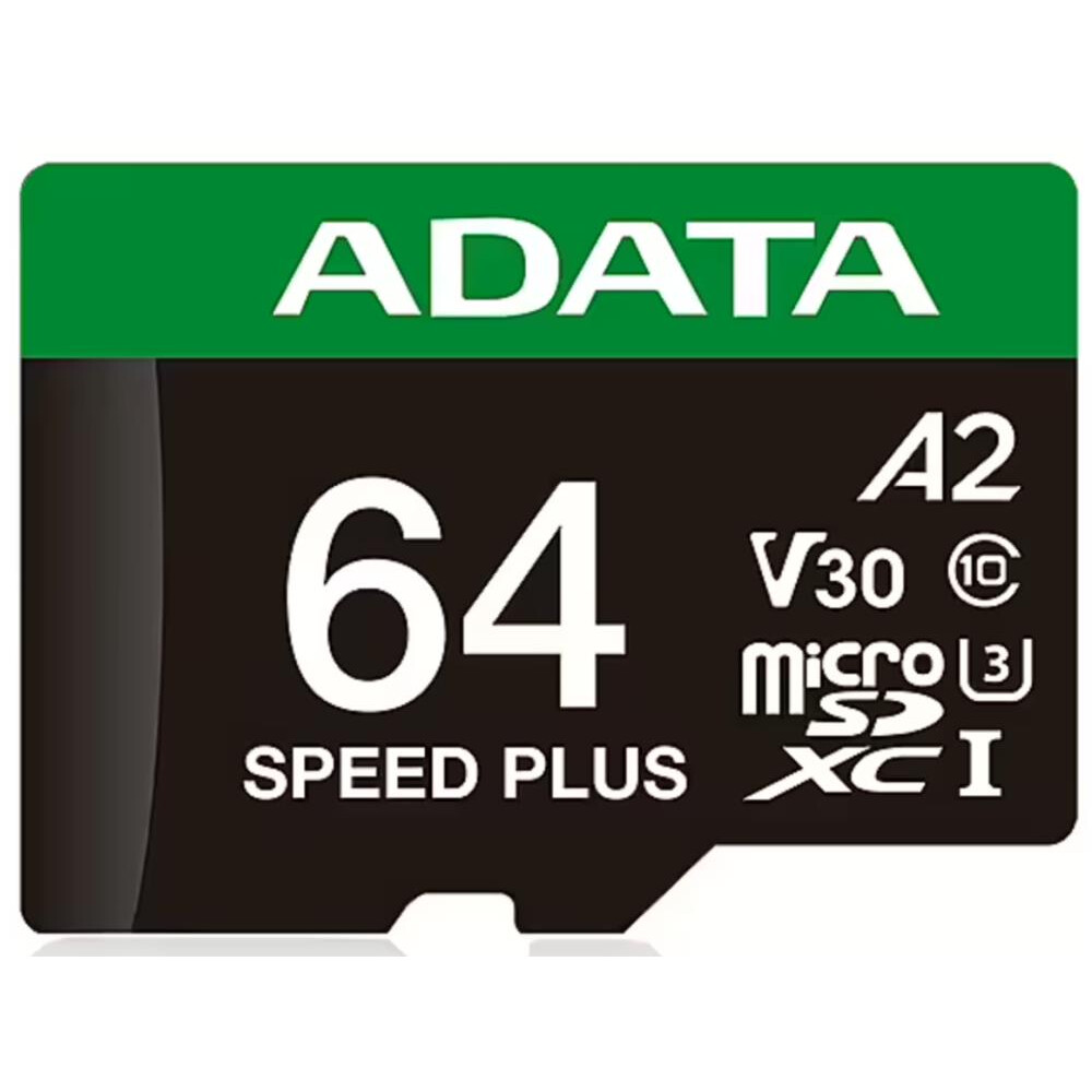 Atmiņas kartes ADATA MEMORY MICRO SDXC 64GB UHS-I (UD64GUI3V30A2SP-RA1)