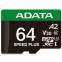 Atmiņas kartes ADATA MEMORY MICRO SDXC 64GB UHS-I (UD64GUI3V30A2SP-RA1)