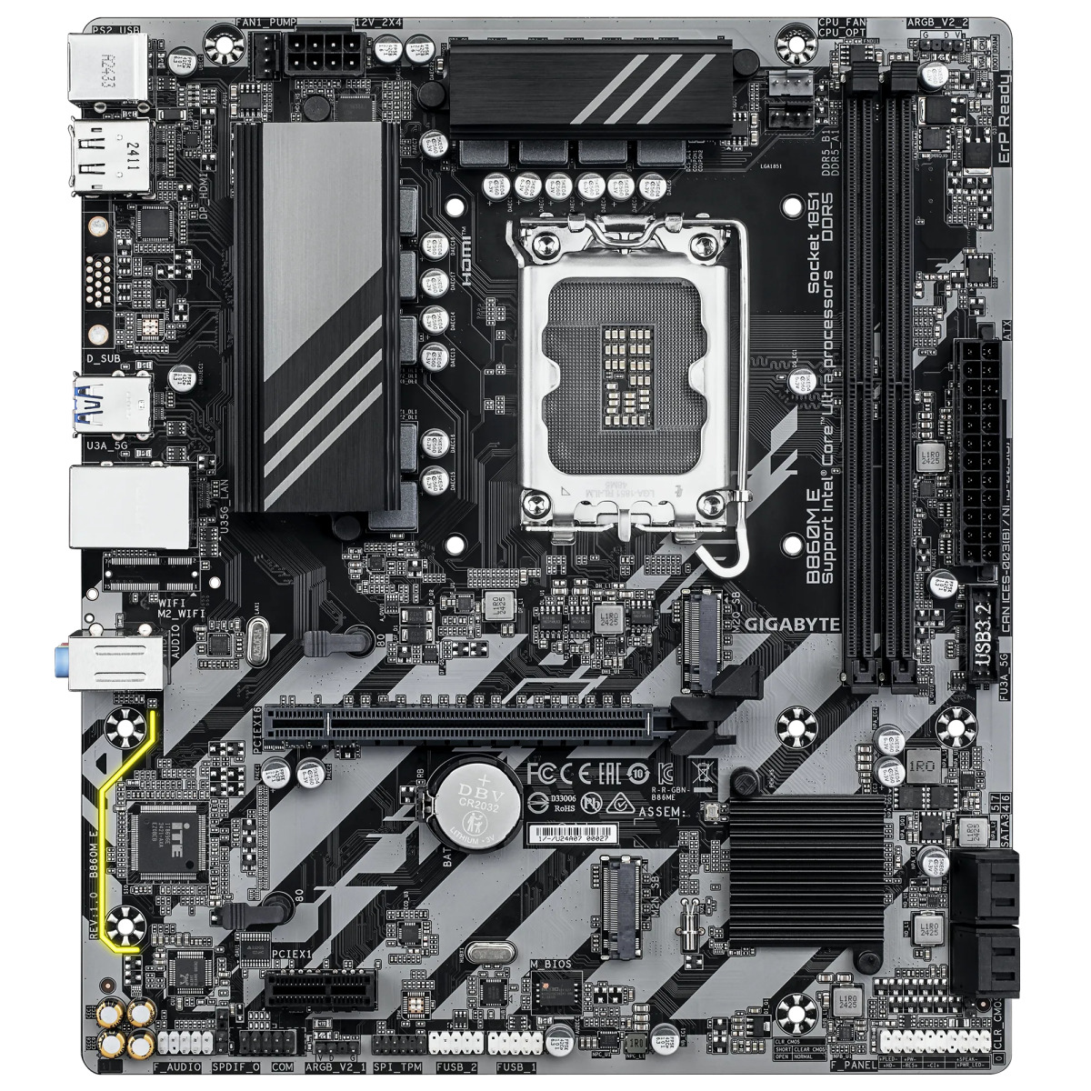 Pamatplate GIGABYTE B860M E Gray
