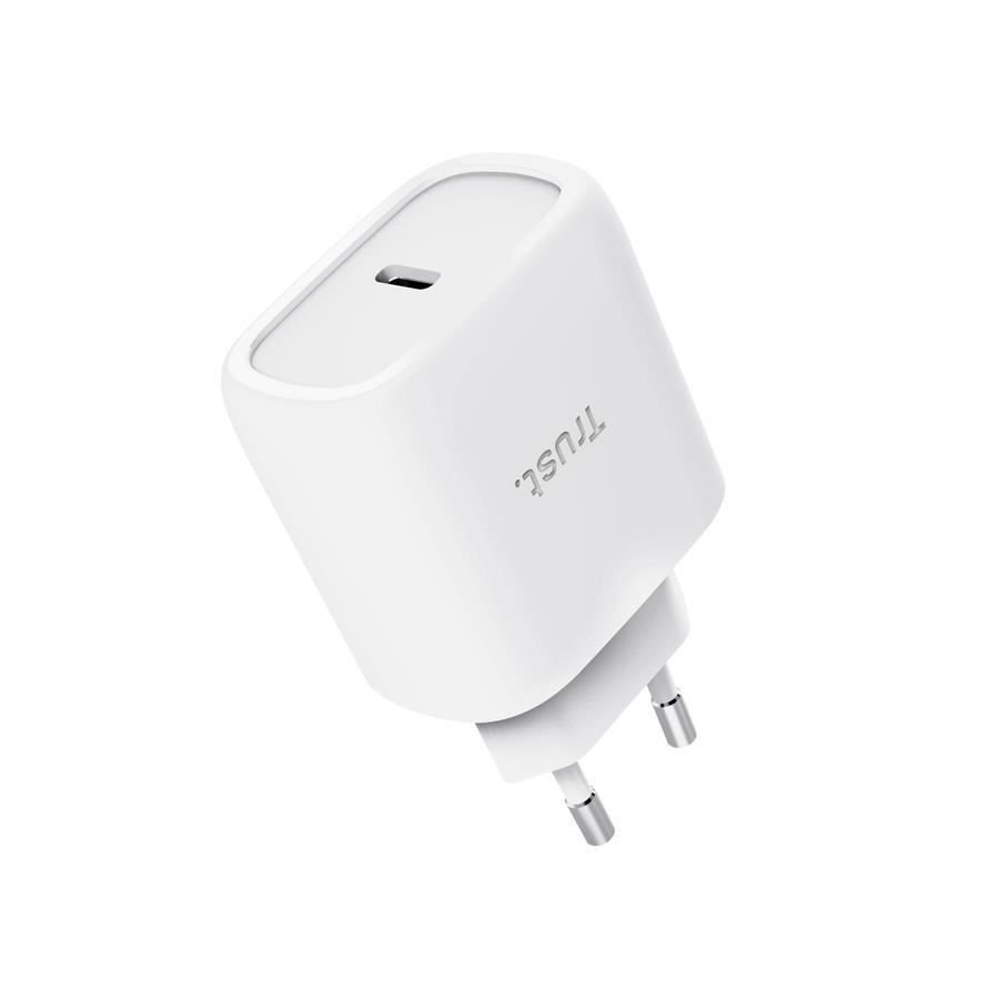 Lādētājs TRUST MOBILE CHARGER WALL MAXO 45W/USB-C WHITE (25522)