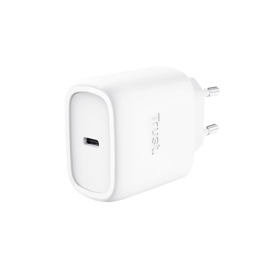 Lādētājs TRUST MOBILE CHARGER WALL MAXO 45W/USB-C WHITE (25522) - foto 2
