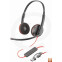 Austiņas HP Poly Blackwire 3220 Stereo USB-C Headset  USB C A Adapter (8X228AA)