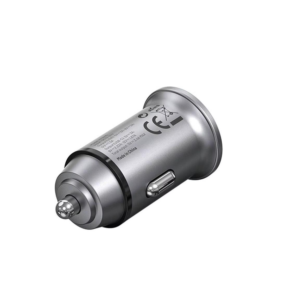 Auto lādētājs VENTION FFBH0 USB/2P GRAY (FFBH0) - foto 2