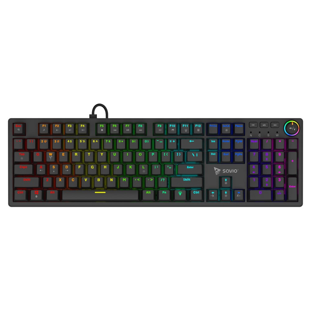 Tastatūra SAVIO STYX RGB Black (STYX Outemu Red) - foto 2