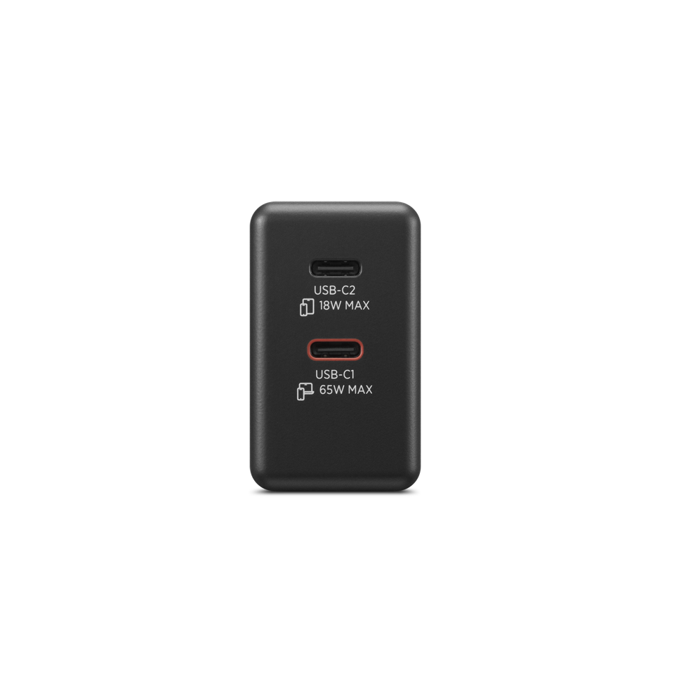 Barošanas adapteris Lenovo Dual USB C 65W GaN Charger  USB C (G0A6065BEU) - foto 3