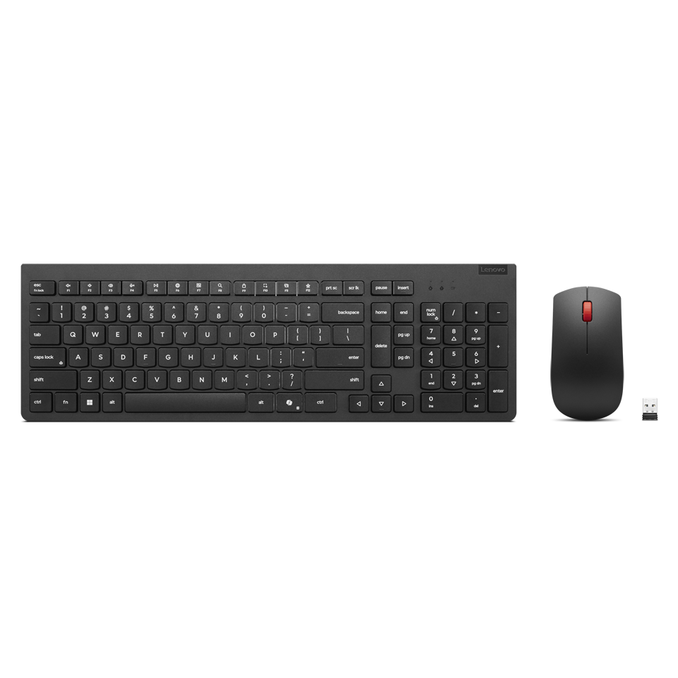 Tastatūra + pele Lenovo Essential Wireless Combo Keyboard & Mouse Gen2 Black (4X31R64494)