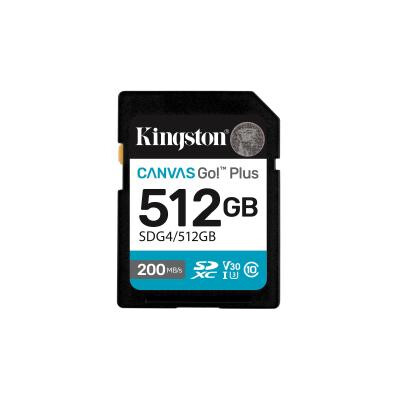 Atmiņas kartes KINGSTON 512GB SDXC Canvas Go Plus Gen4 (SDG4/512GB)