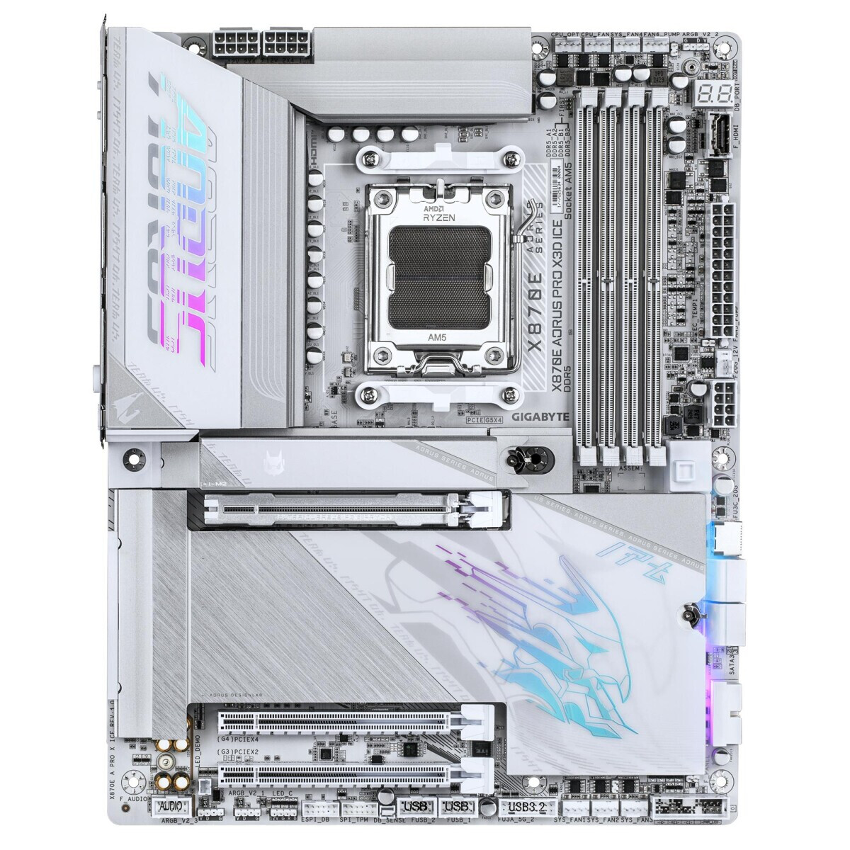 Pamatplate GIGABYTE X870E A PRO X ICE AM5 - foto 2