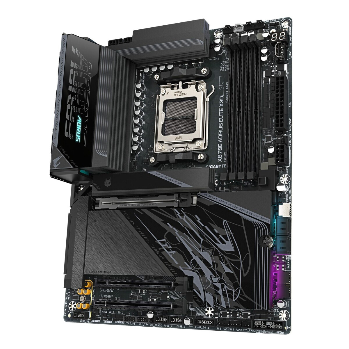 Pamatplate GIGABYTE AMD X870E A ELITE X Black - foto 2