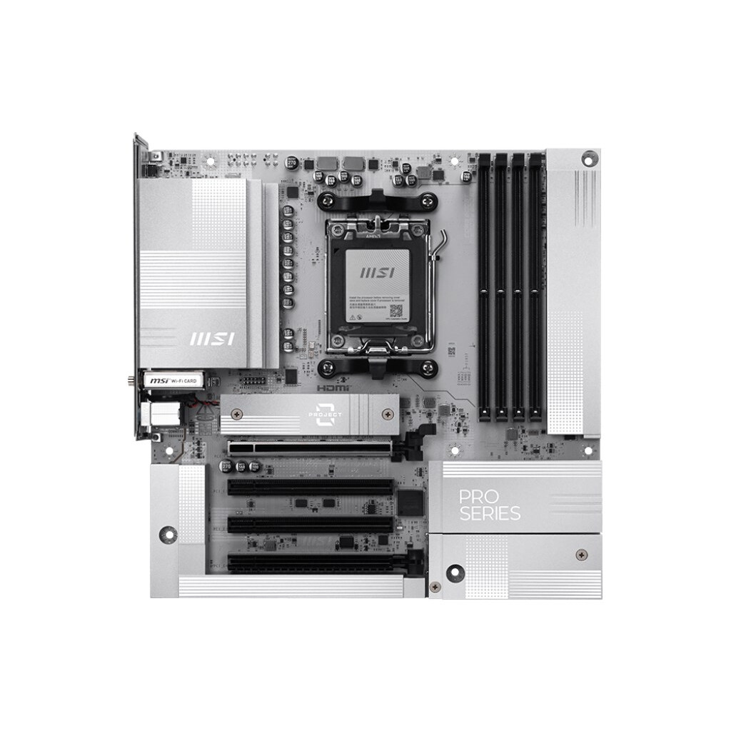 Pamatplate MSI AM5 PRO B850M-A WIFI PZ M-ATX AMD B850 AM5 White ()