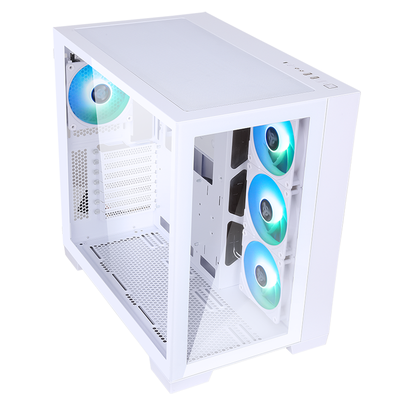 Datoru korpuss iTek Dark Cave RGB White (ITGCADCAGW) - foto 2