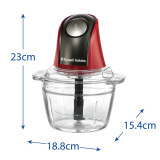 Blender Russell Hobbs 27130-56 Electric Food Chopper Black and Red