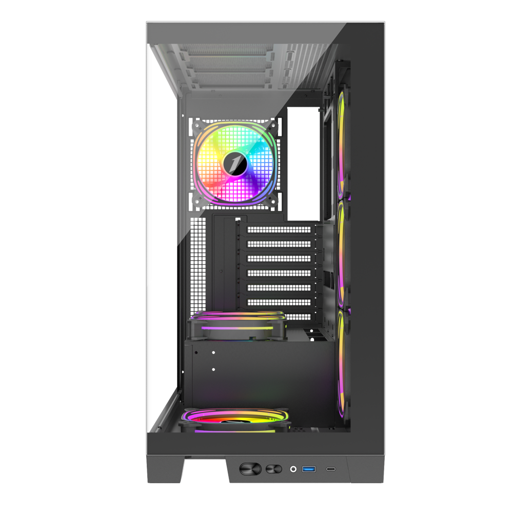 Datoru korpuss 1stPlayer Black (Mi8-BK-3FC7R-1FC7) - foto 2