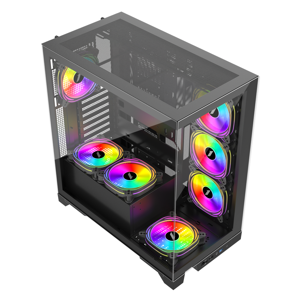 Datoru korpuss 1stPlayer Black (Mi8-BK-3FC7R-1FC7) - foto 5