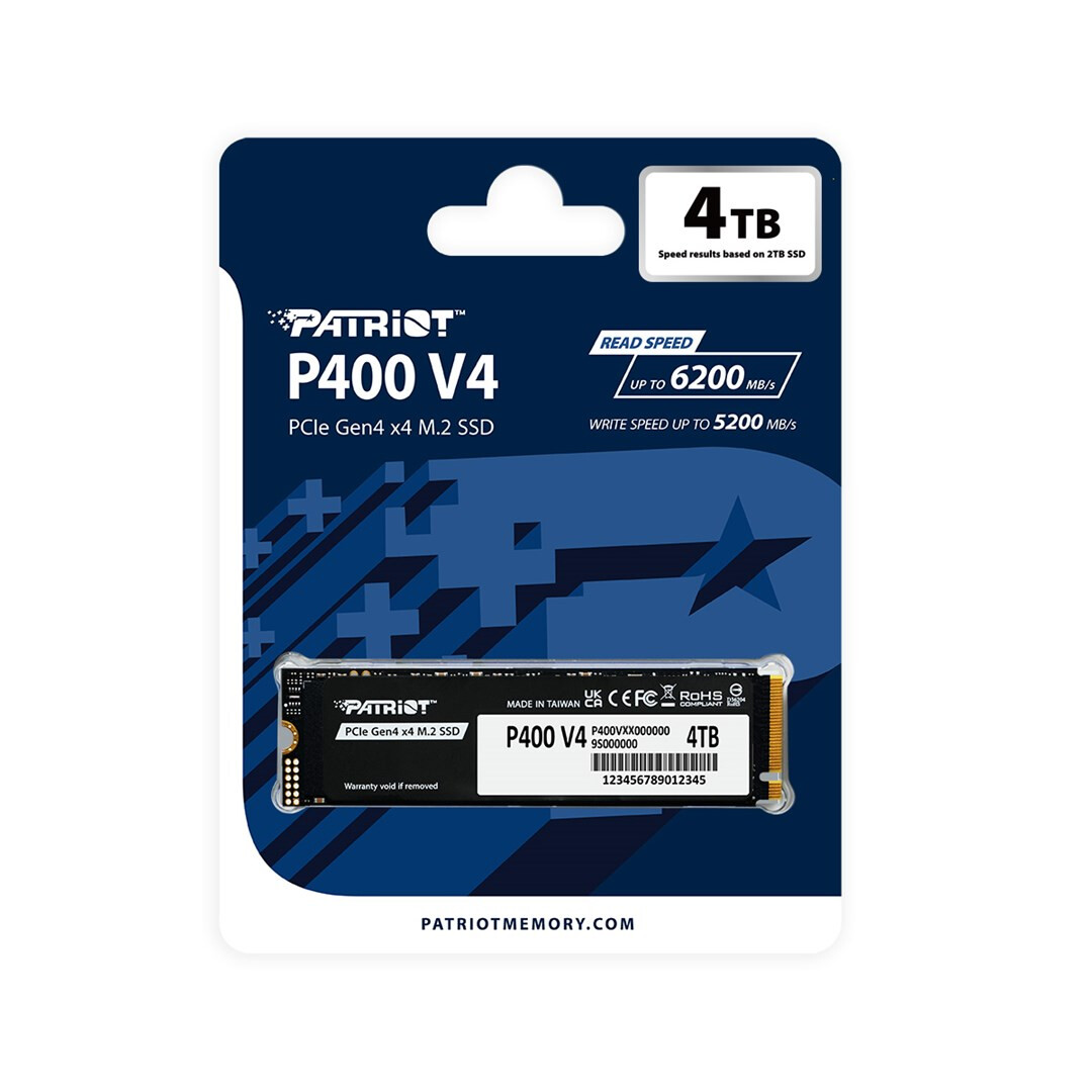 SSD Patriot P400 V4 M.2 PCI-Ex4 NVMe 4TB 6.2GB/s (P400VP4TBM28H) - foto 2