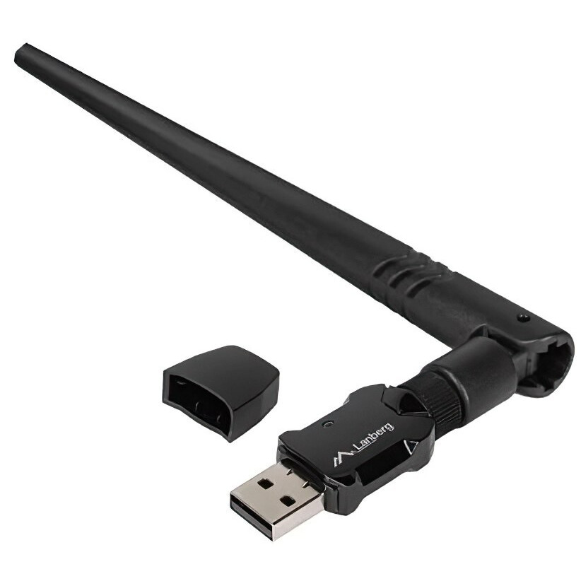 Tīkla adapteris Lanberg NC-0900-WIE Black