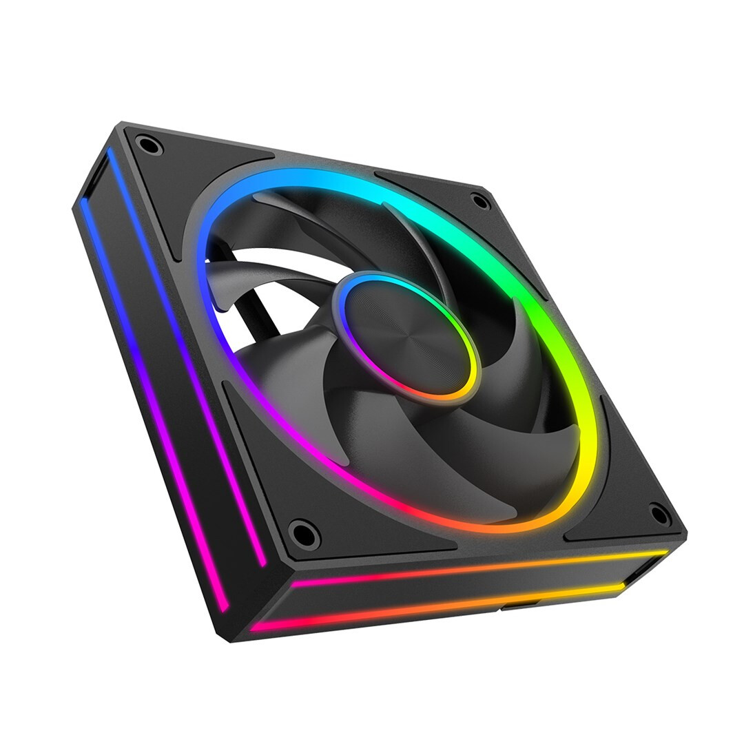 Korpusa dzesētājs MODECOM VOLCANO LOOP 120 ARGB FAN Black (FAN-LOOP-120S-ARGB-100) - foto 2