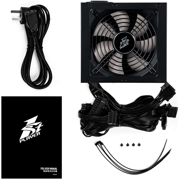 Barošanas bloks 1stPlayer DK Premium - 800W Black (DKPM-BRZ-800-BK-EU) - foto 3