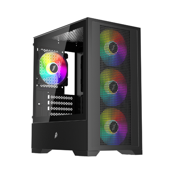 Datoru korpuss 1stPlayer Go2 Black (Go2-BK-4F7)