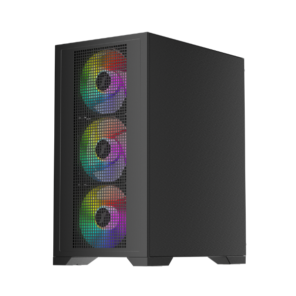 Datoru korpuss 1stPlayer Go2 Black (Go2-BK-4F7) - foto 3