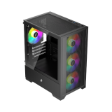 Datoru korpuss 1stPlayer Go2 Black (Go2-BK-4F7)