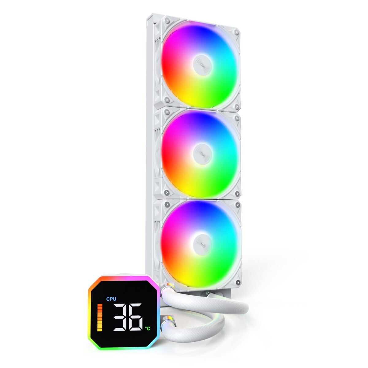 Procesoru dzesētājs Montech HyperFlow Digital 360 White (HYPERFLOW DIGITAL 360 (W)) - foto 5