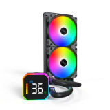 Procesoru dzesētājs Montech HyperFlow Digital 240 Black (HYPERFLOW DIGITAL 240 (B))