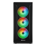 Datoru korpuss Sharkoon TG6M RGB Tower Black (4044951032136)