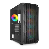 Datoru korpuss Sharkoon AK3 RGB Midi-Tower Black (4044951041640)
