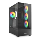 Datoru korpuss Sharkoon AK6 RGB Midi Tower Black (4044951041695)