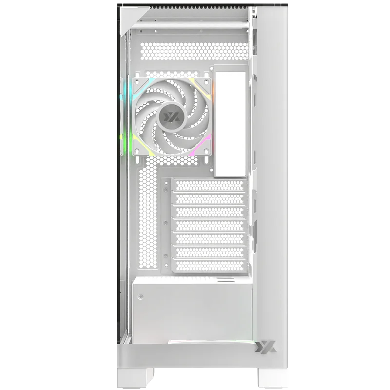 Datoru korpuss XYZ Trifecta Hydrotemp Mid-Tower White (X-SI-TRIFECTA360-W-EQ) - foto 2