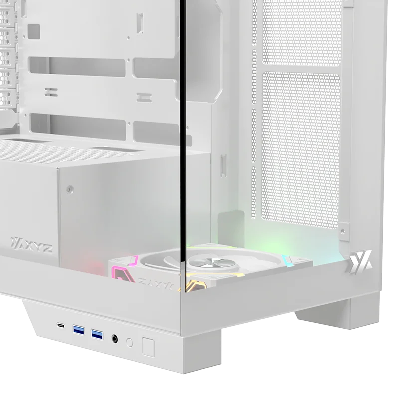 Datoru korpuss XYZ Trifecta Hydrotemp Mid-Tower White (X-SI-TRIFECTA360-W-EQ) - foto 8